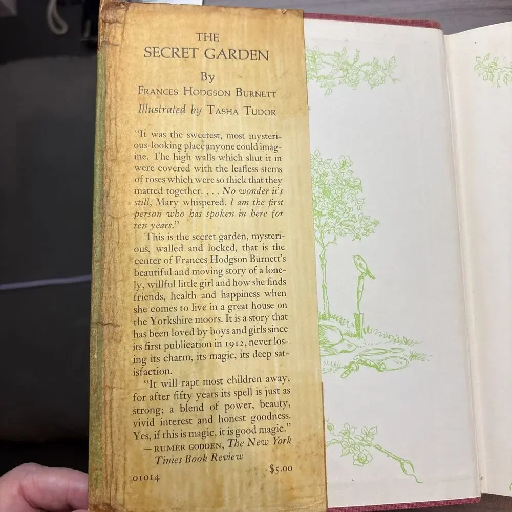Frances Hodgson Burnett & Tasha Tudor THE SECRET GARDEN Vintage 1962 HCDJ - Picture 8 of 14